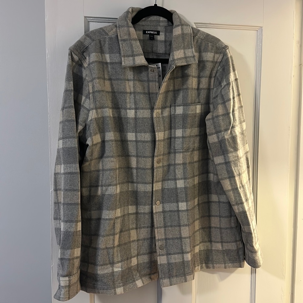 Express men’s wool shirt jacket.